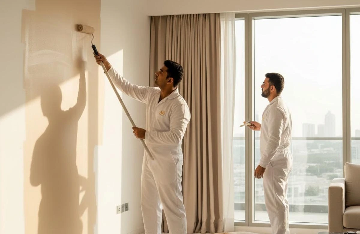 Apartment repaint in Discovery Gardens, Dubai