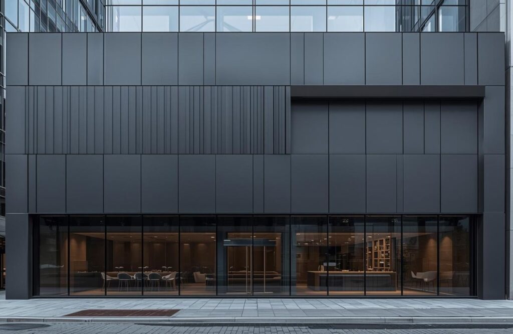 Sophisticated Gray Commercial Building Exterior